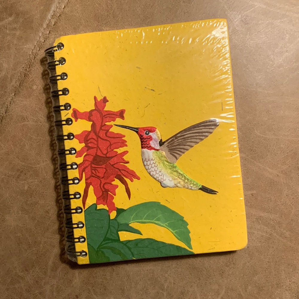 Recycled hummingbird notebook